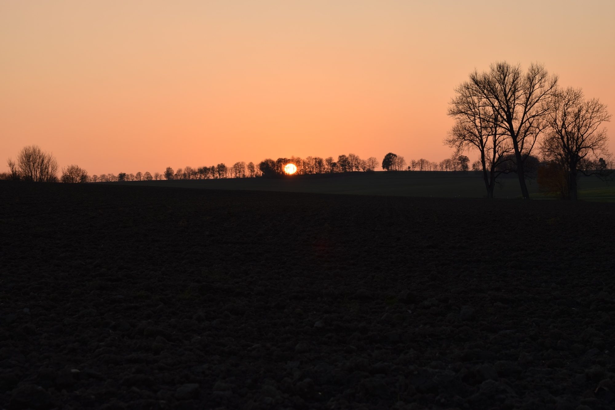 Sonnenuntergang bei Unterweilbach